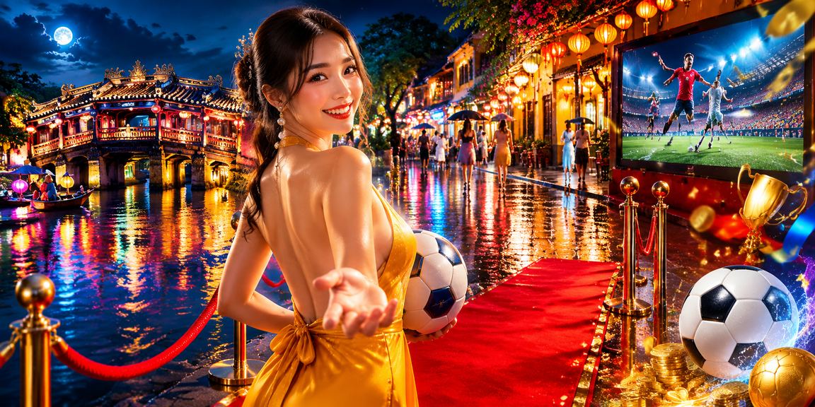 Người chơi tại phố cổ Hội An theo dõi kèo bóng đá và sử dụng voucher trực tuyến